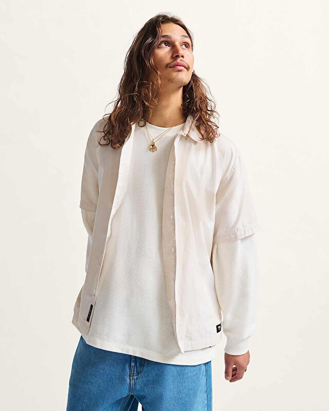 KESSLER CHECKERBOARD SS GÖMLEK White/Marshmallow