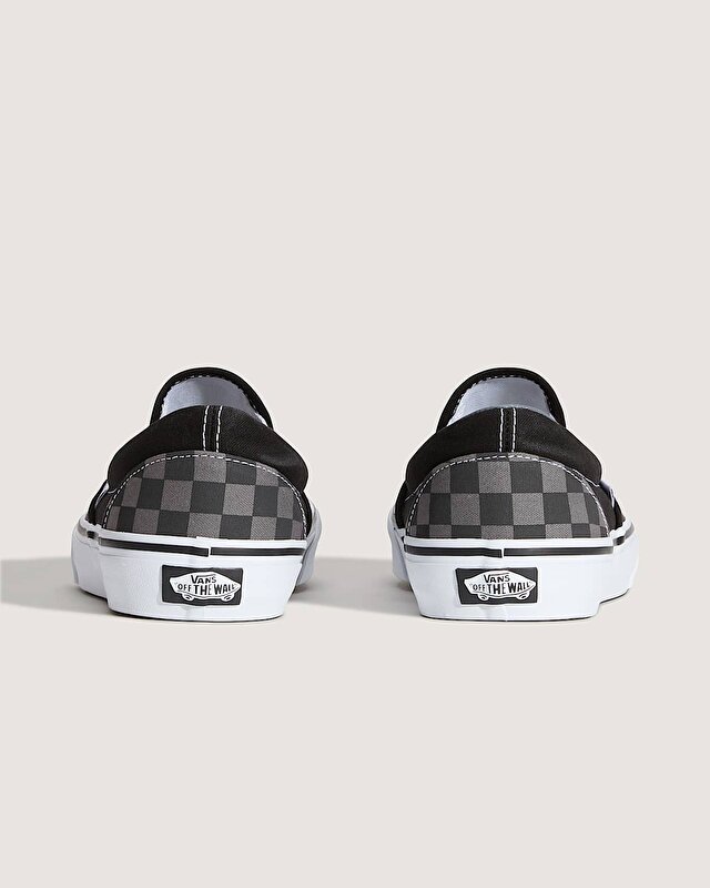 CHECKERBOARD CLASSIC SLIP-ON AYAKKABI (Checkerboard) Black/Pewter