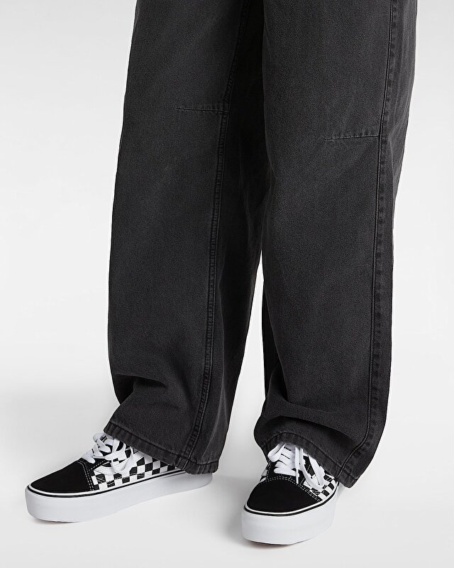 CHECKERBOARD OLD SKOOL PLATFORM AYAKKABI (Checkerboard) Black/True White