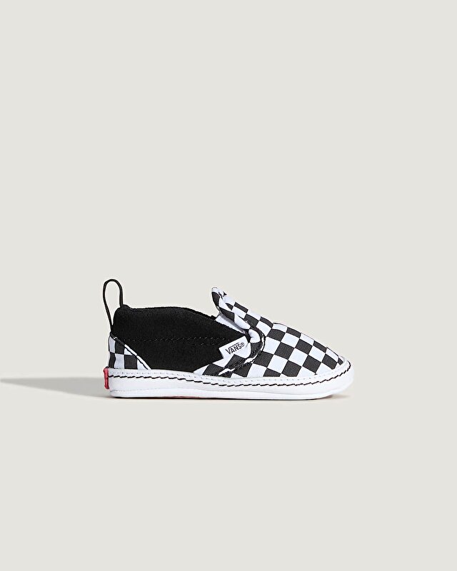 BEBEK CHECKER SLIP-ON V CRIB AYAKKABI (0-1 YAŞ) (Checker) Black/True White