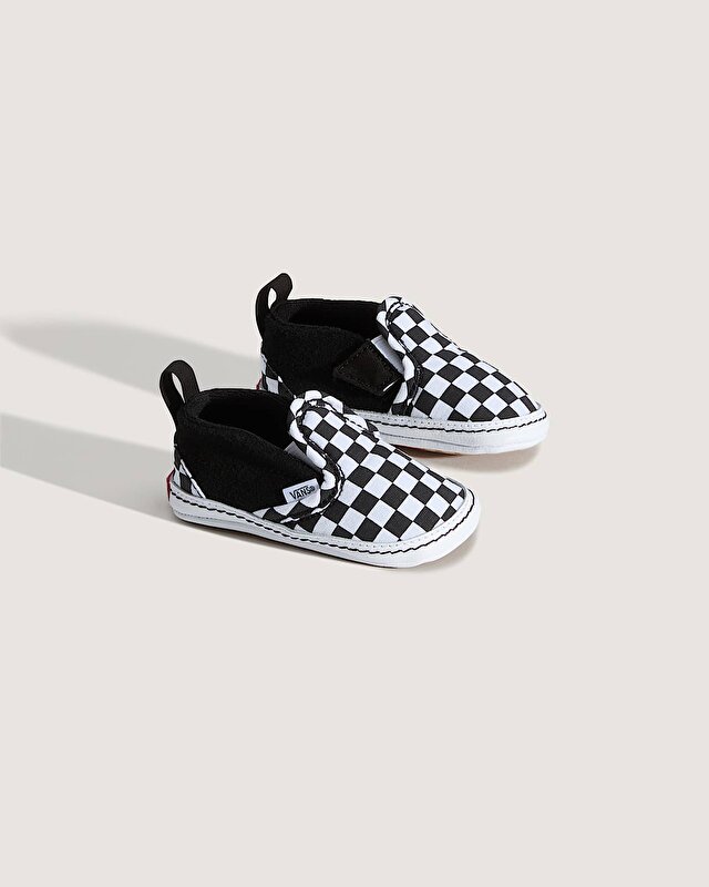 BEBEK CHECKER SLIP-ON V CRIB AYAKKABI (0-1 YAŞ) (Checker) Black/True White
