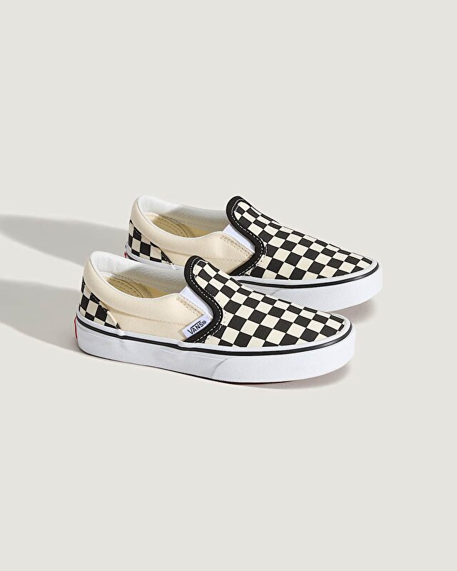 ÇOCUK CHECKERBOARD CLASSIC SLIP-ON AYAKKABI (4-8 YAŞ) (Checkerboard) Black/White