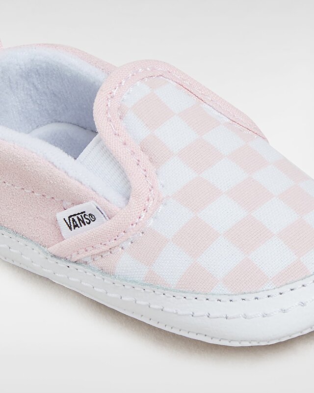 BEBEK SLIP-ON V CRIB AYAKKABI (Checkerboard) Blushing Bride/True White