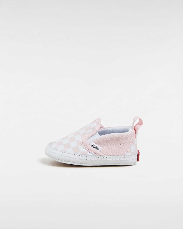BEBEK SLIP-ON V CRIB AYAKKABI (Checkerboard) Blushing Bride/True White