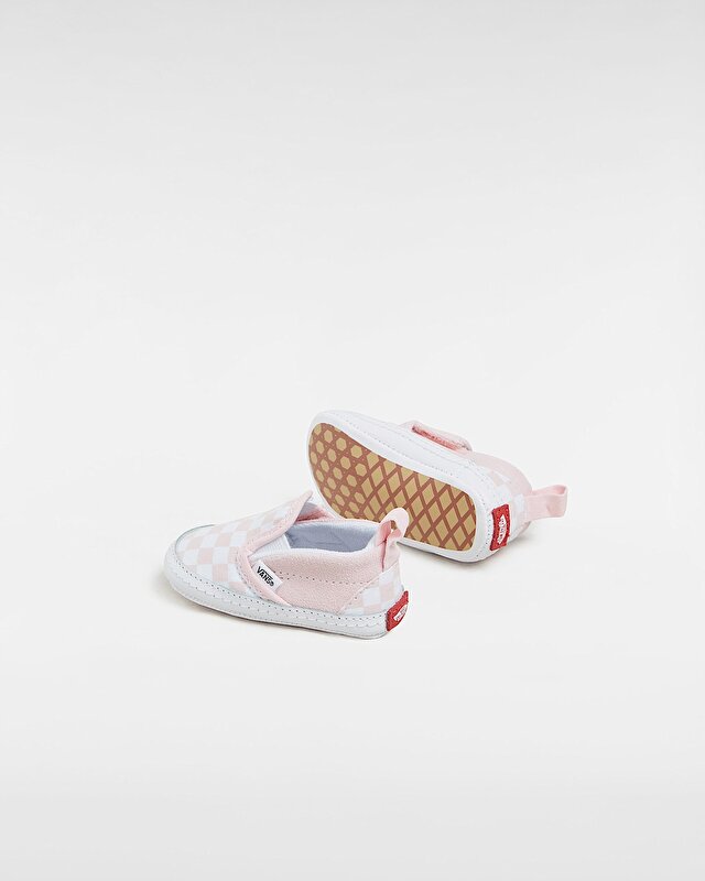 BEBEK SLIP-ON V CRIB AYAKKABI (Checkerboard) Blushing Bride/True White