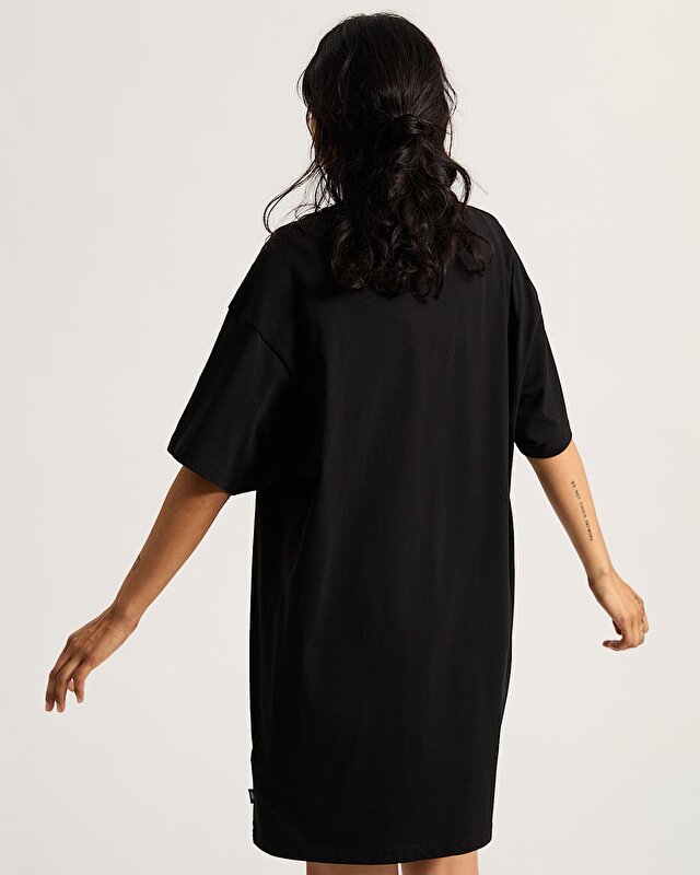 CENTER VEE TİŞÖRT ELBİSE Black