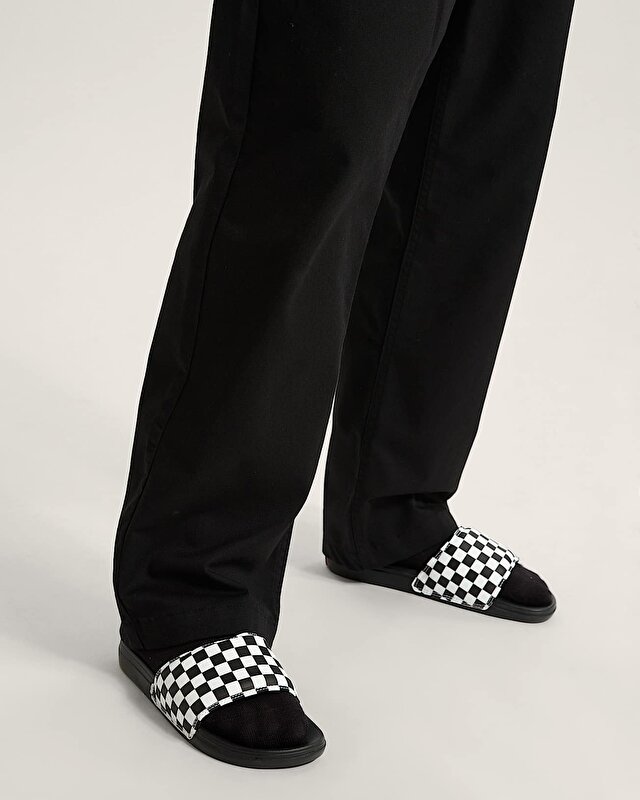 CHECKERBOARD MENS LA COSTA SLIDE-ON TERLİK (Checkerboard) True White/Black