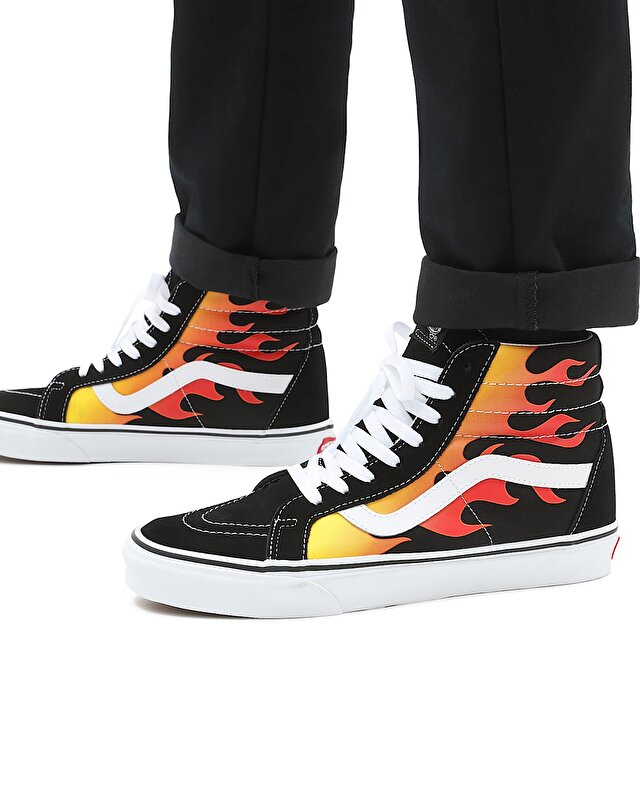 FLAME SK8-HI  REISSUE AYAKKABI (Flame) Black/Black/True White