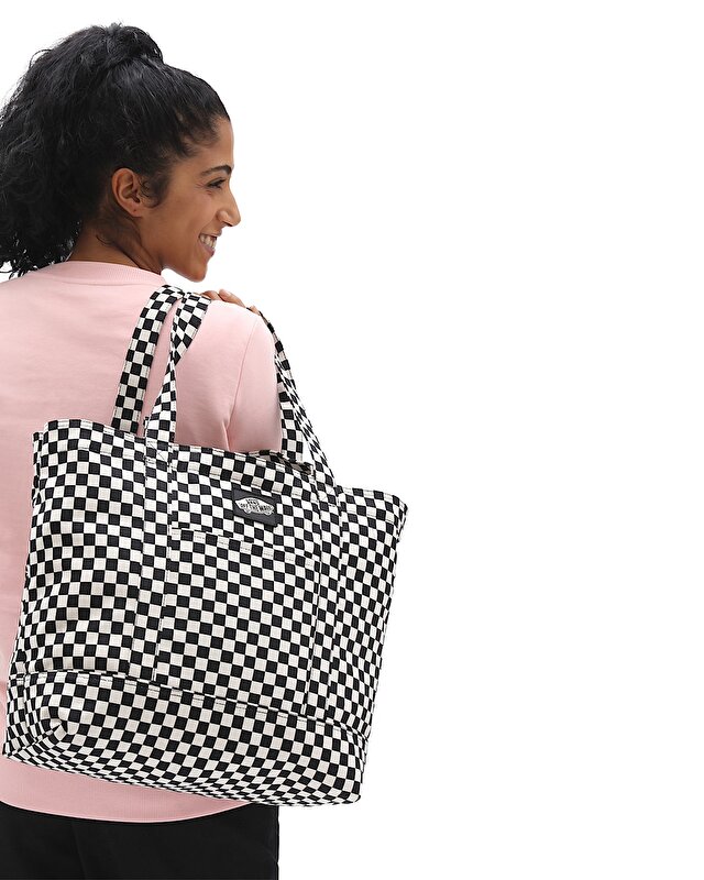 TELL ALL ZIP TOTE ÇANTA Checkerboard