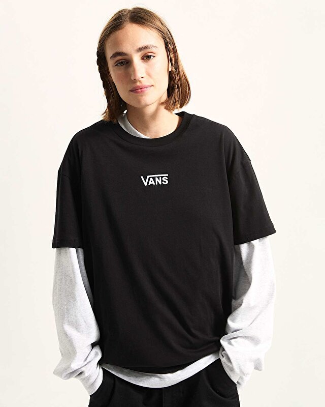 FLYING V OVERSIZE TİŞÖRT Black