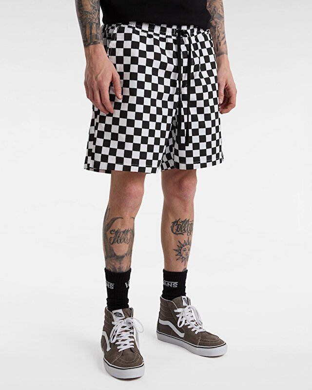 RANGE RELAXED ELASTİK BELLİ ŞORT Checkerboard