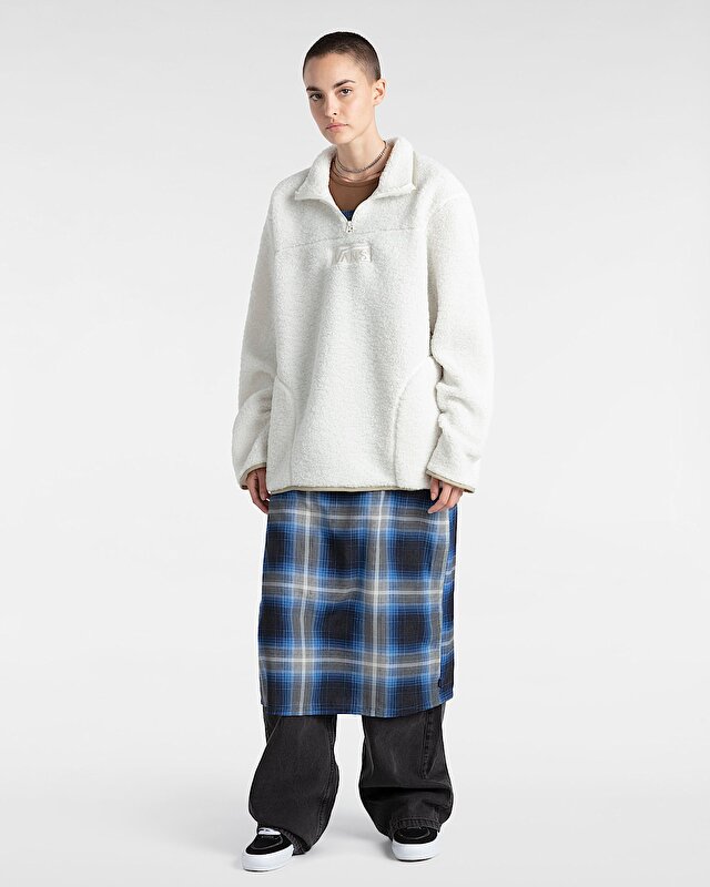 VANS BOXED SHERPA 1/4 FERMUARLI POLAR Marshmallow