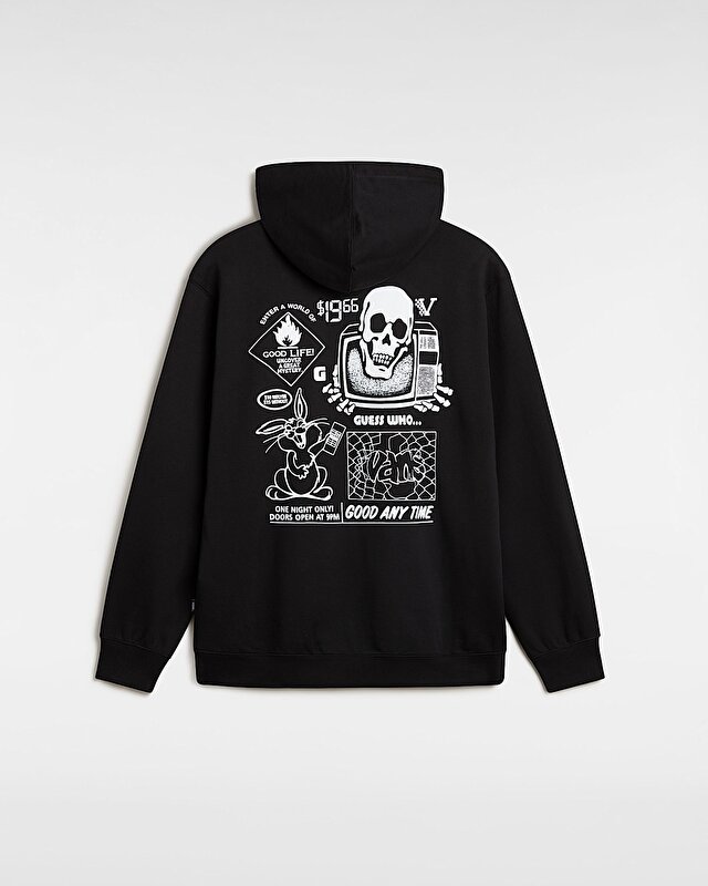 CRAZY EDDY 66 LOOSE PULLOVER KAPÜŞONLU ÜST Black