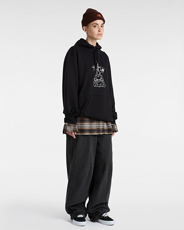 CRAZY EDDY 66 LOOSE PULLOVER KAPÜŞONLU ÜST Black