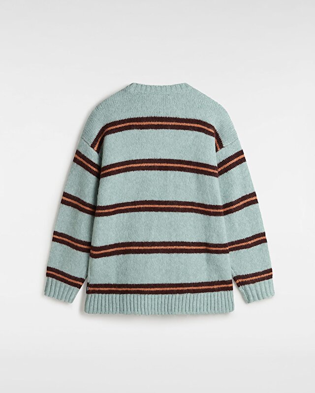 SUZIE STRIPE BİSİKLET YAKA UZUN KOLLU ÜST Gray Mist