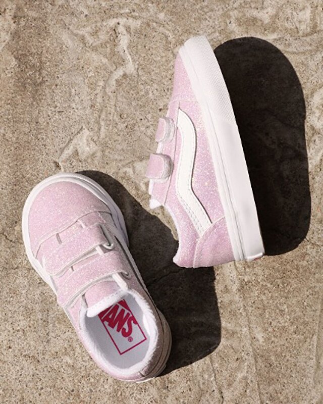 KÜÇÜK ÇOCUK OLD SKOOL V AYAKKABI (1-4 YAŞ) (Uv Glitter) Pink/Tr Wht
