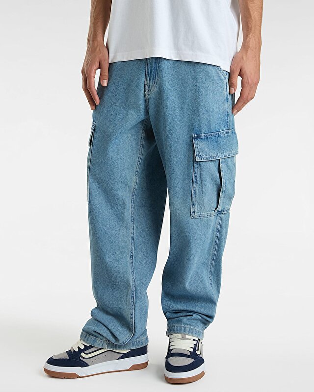 SERVICE CARGO LOOSE DENIM PANTOLON Stonewash/Blue