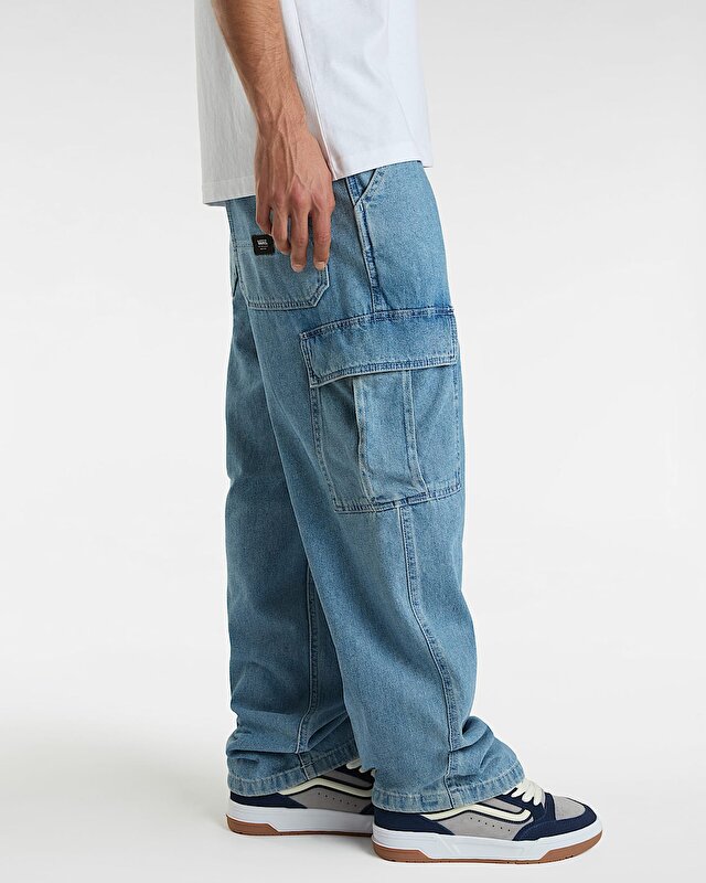 SERVICE CARGO LOOSE DENIM PANTOLON Stonewash/Blue