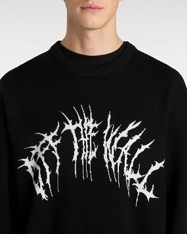 METAL ARCH CREW SWEATER Black