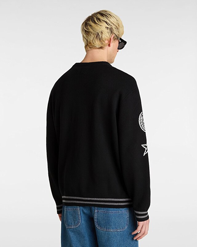 METAL ARCH CREW SWEATER Black