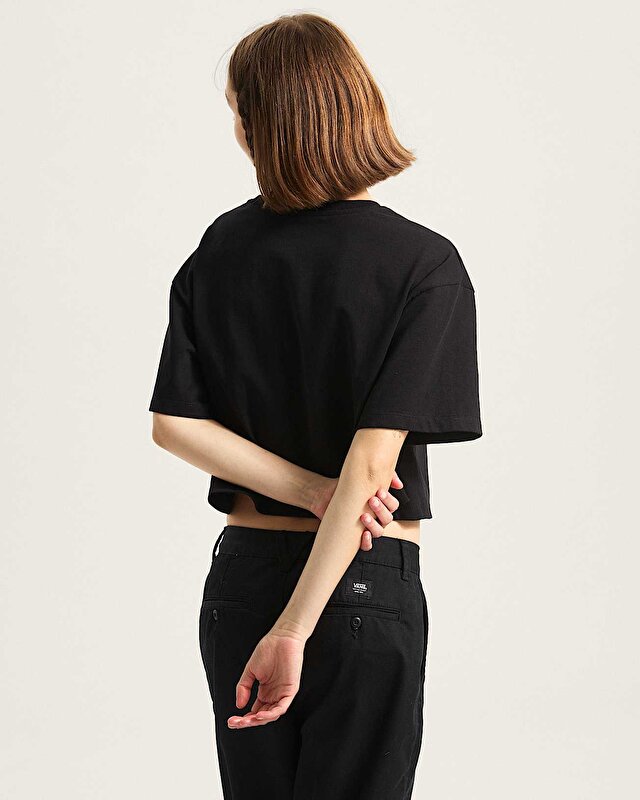 SALTON RELAX CROP SS TİŞÖRT Black