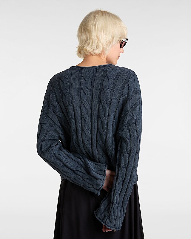 MILA CABLE KNIT CROP KAZAK Parisian Night