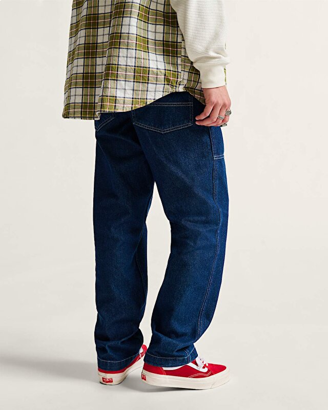 FATIGUE LOOSE TAPERED DENIM PANTOLON Dark Denim