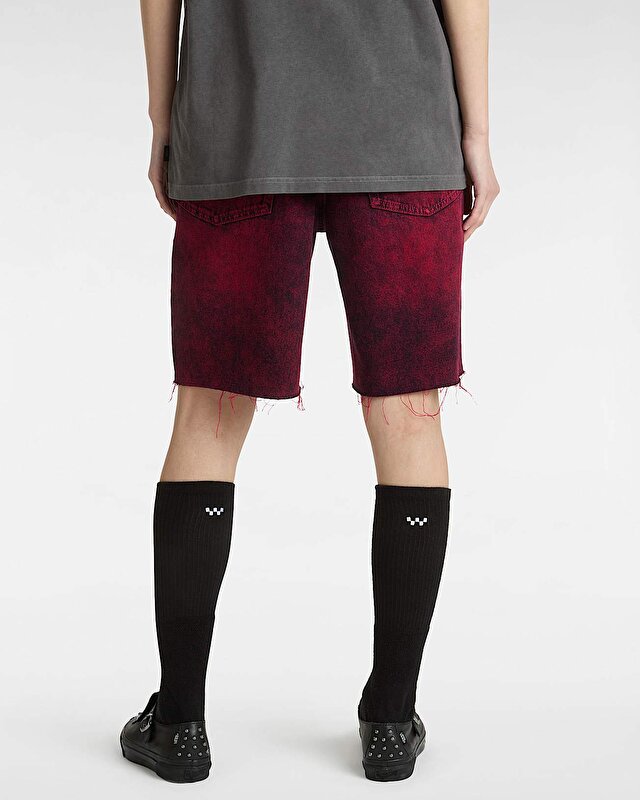 SIRELLE OVER-DYED CUT-OFF ŞORT Cherries Jubilee