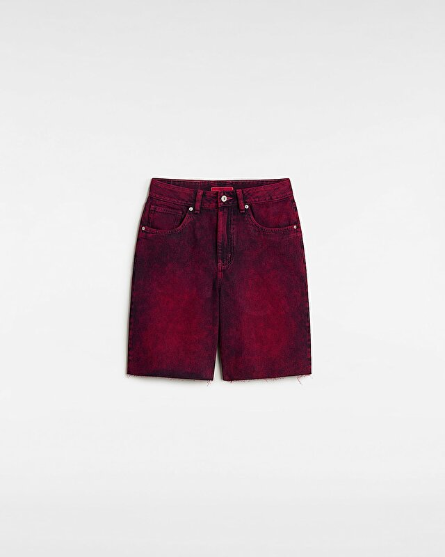 SIRELLE OVER-DYED CUT-OFF ŞORT Cherries Jubilee