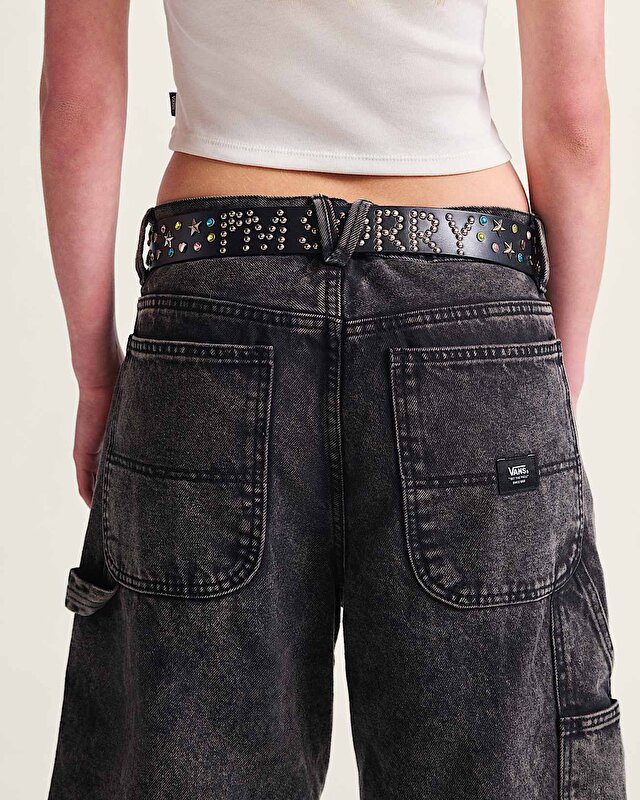 DRILL CHORE LOOSE DENIM ŞORT Stonewash Black