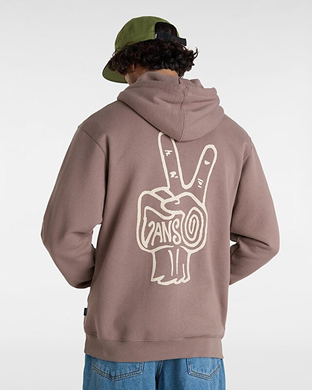 V HAND LOOSE KAPÜŞONLU ÜST Deep Taupe