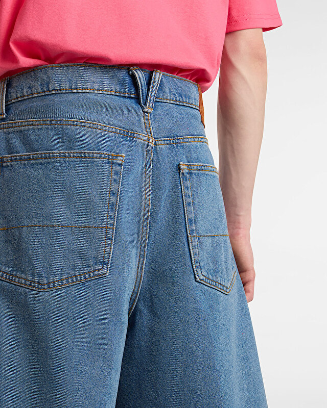 CHECK-5 BAGGY DENIM ŞORT Stonewash/Blue
