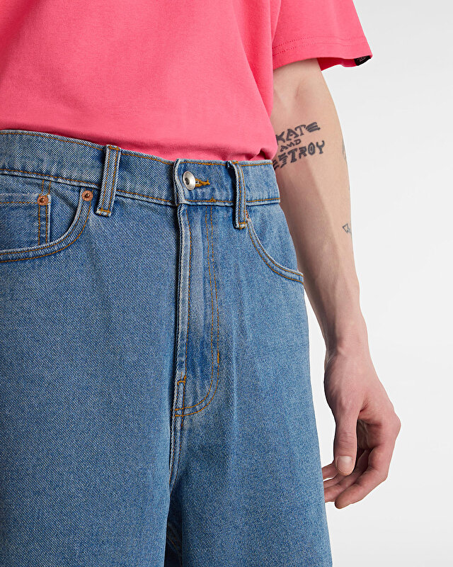 CHECK-5 BAGGY DENIM ŞORT Stonewash/Blue