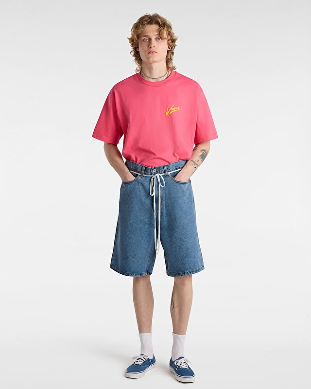 CHECK-5 BAGGY DENIM ŞORT Stonewash/Blue