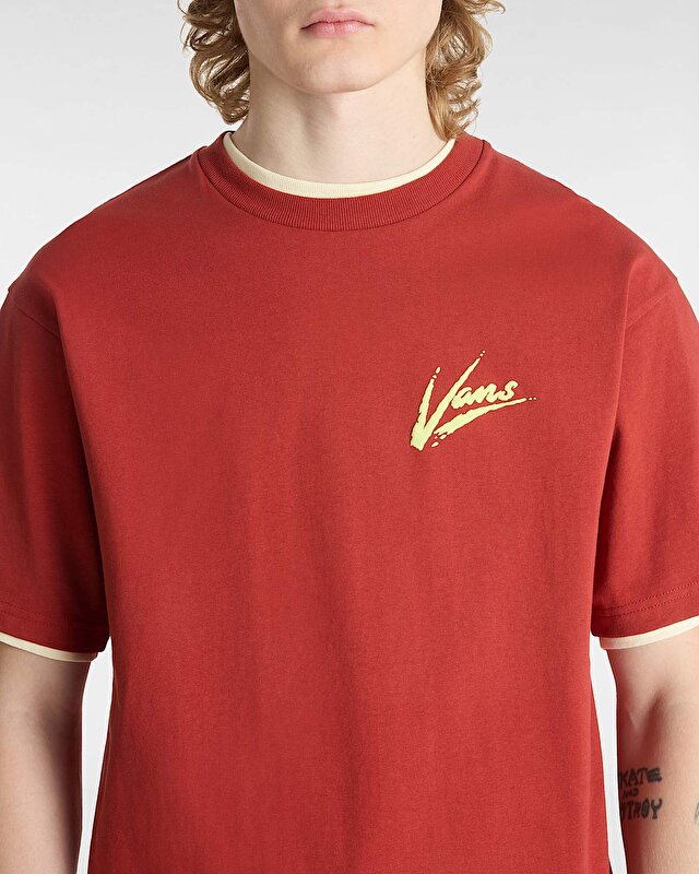 BRUSH SCRIPT LOOSE TİŞÖRT Red Ochre