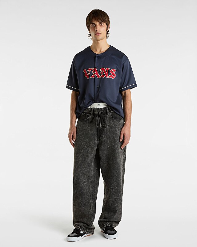 CHECK-5 BAGGY DENIM PANTOLON Stonewash Black