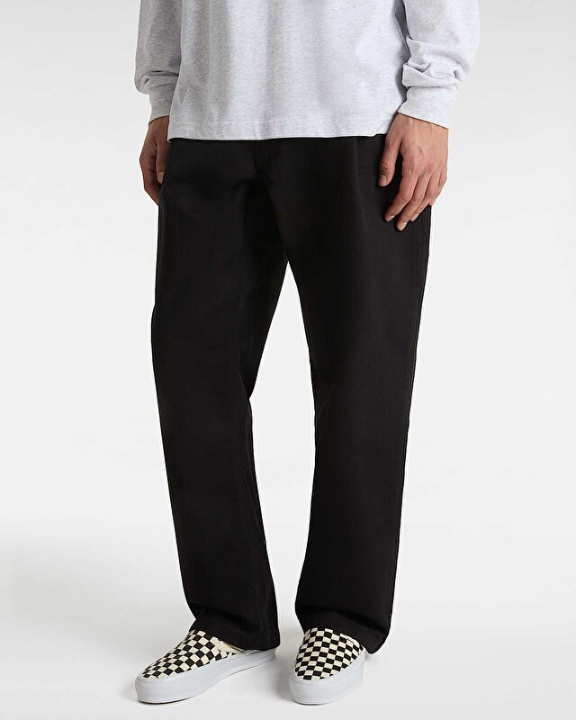 SKATE LOOSE PLEATED PANTOLON Black