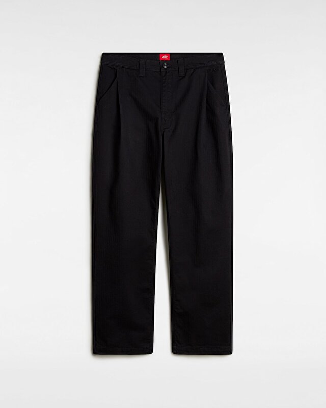 SKATE LOOSE PLEATED PANTOLON Black