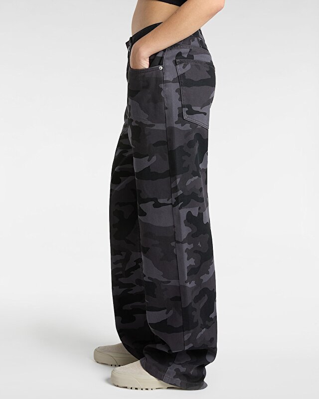SIRELLE PRINTED PUDDLE PANTOLON Black/Parisian Night