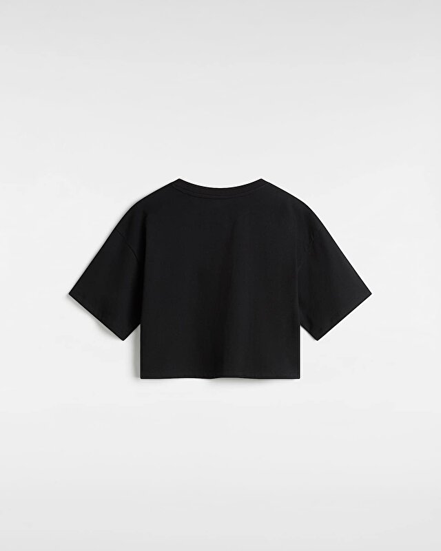 GRINNING FACE SS RELAX CROP TİŞORT Black