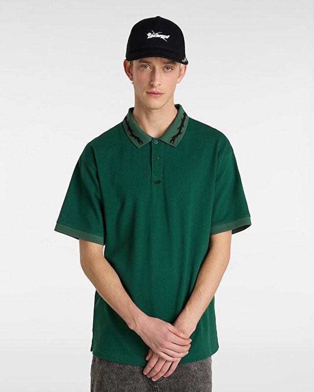 SKATE MESH POLO TİŞÖRT Rain Forest