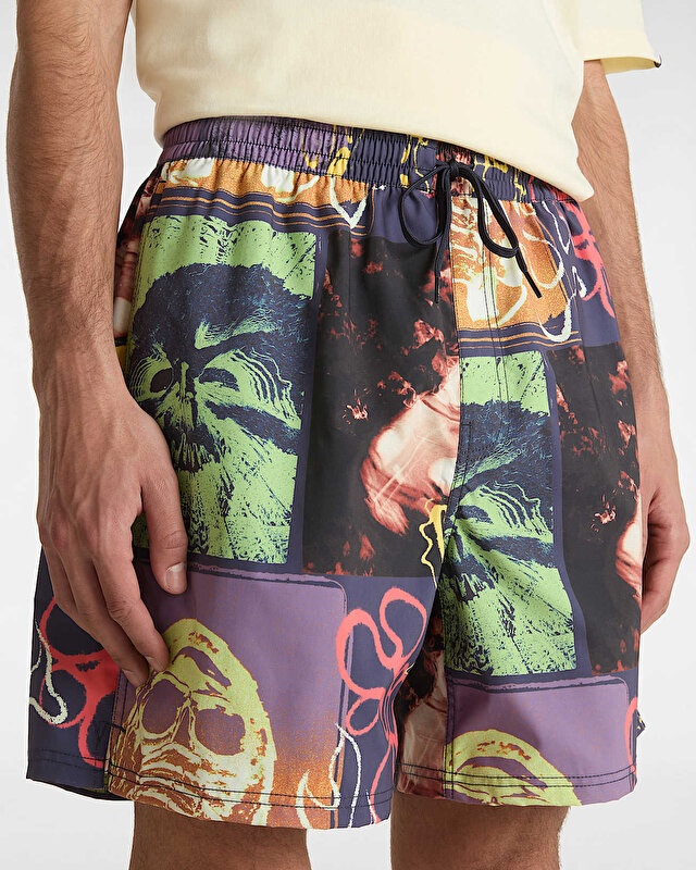 PRIMARY CRAZY PRINT LOOSE ELASTIC ŞORT Parisian Night