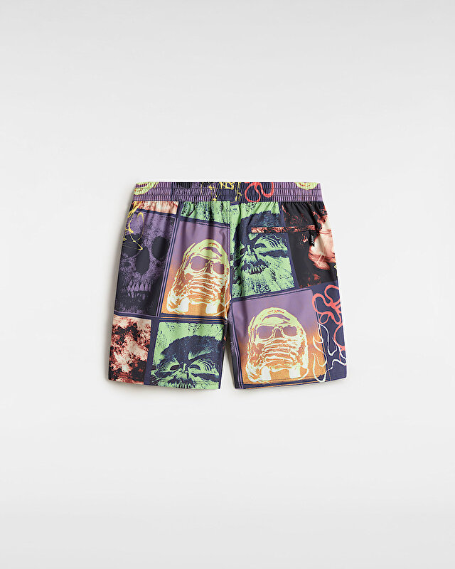 PRIMARY CRAZY PRINT LOOSE ELASTIC ŞORT Parisian Night