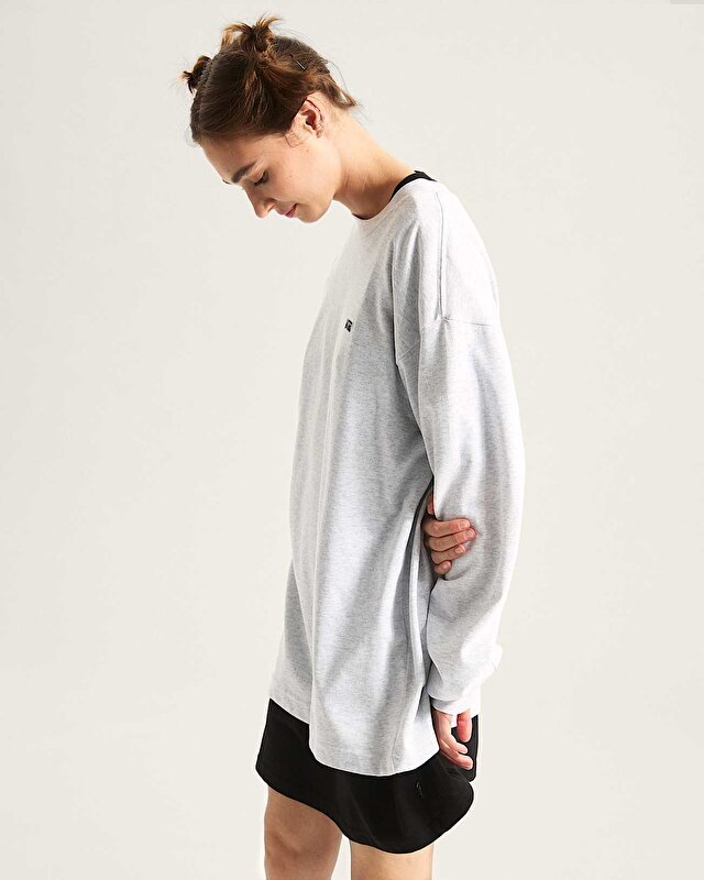 LEFT CHEST II LOOSE TİŞÖRT Light Grey Heather