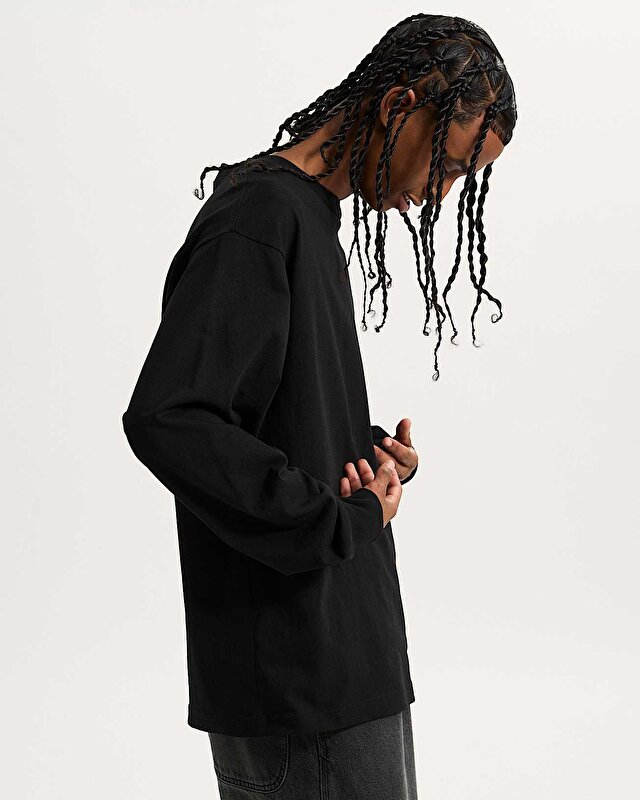 LEFT CHEST II LOOSE LS TİŞÖRT Black