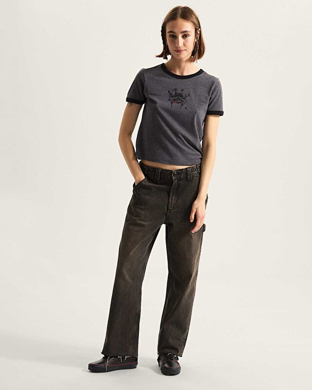 CRUZING RINGER TİŞÖRT Asphalt Heather