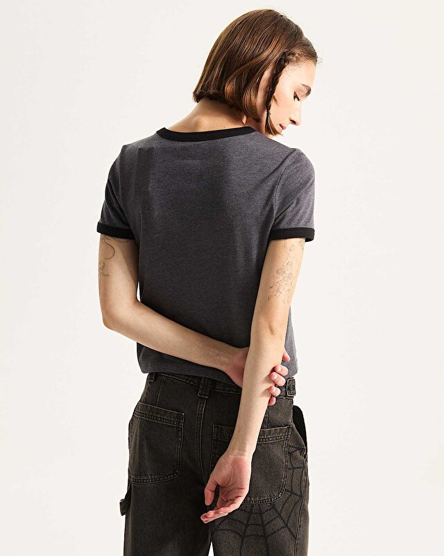 CRUZING RINGER TİŞÖRT Asphalt Heather
