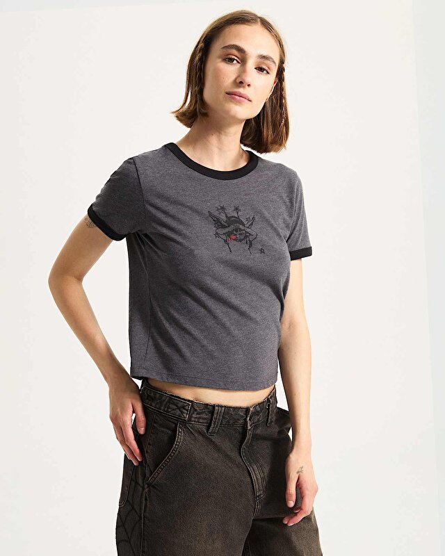 CRUZING RINGER TİŞÖRT Asphalt Heather