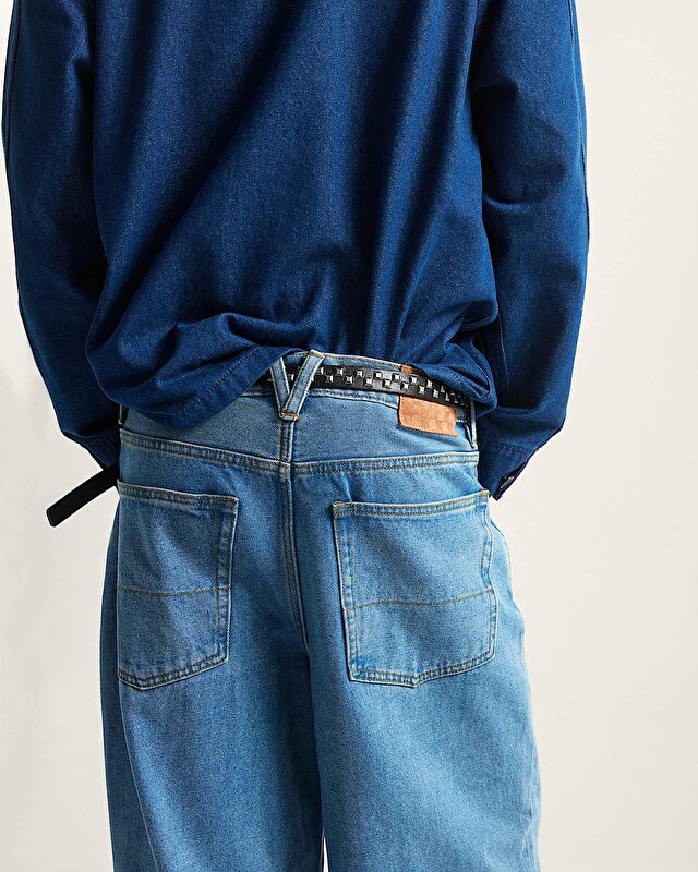 CHECK-5 BAGGY DENIM PANTOLON Stonewash/Blue