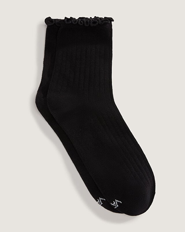 LETTUCE HAVE IT HALF CREW ÇORAP (1 ÇIFT) Black